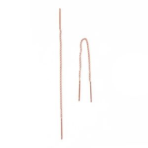 Earrings Threader Cable Chain Rose Gold